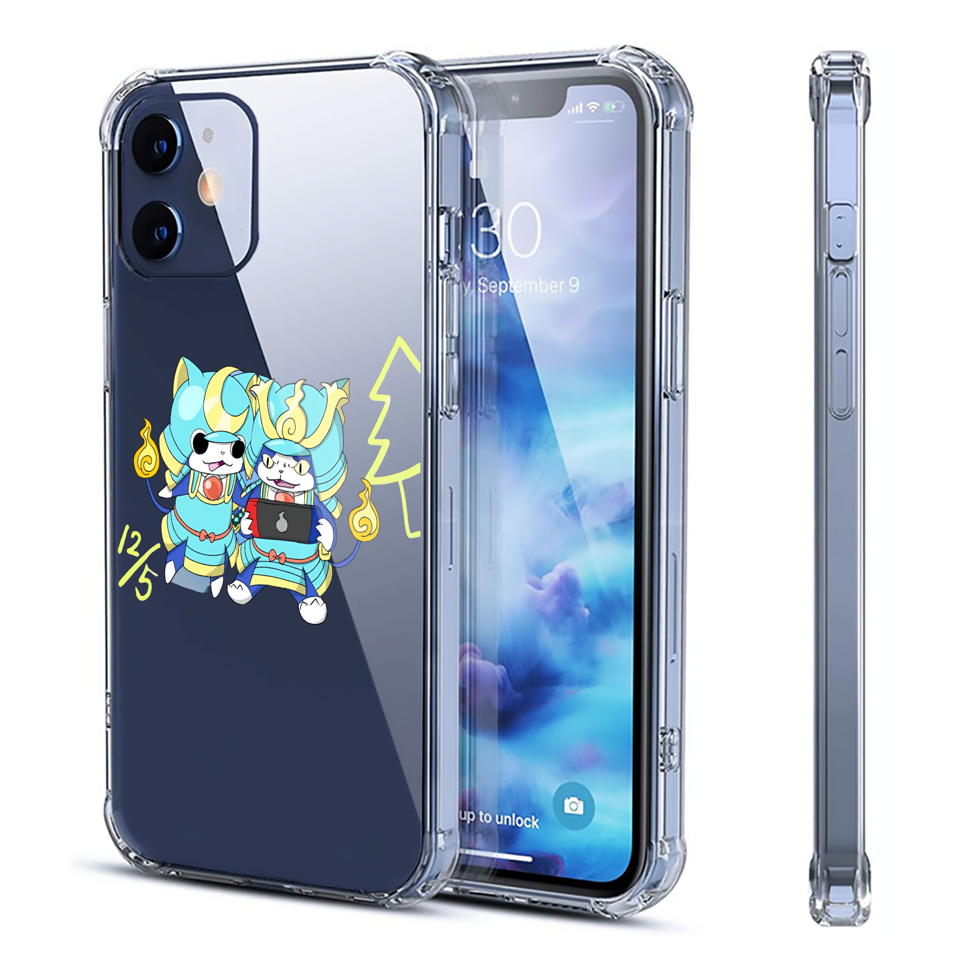 （画像用） 妖怪ウォッチ Yo-kai Watch 【iPhone 12シリーズ対応】透明スマホケース（クリアソフトケース）